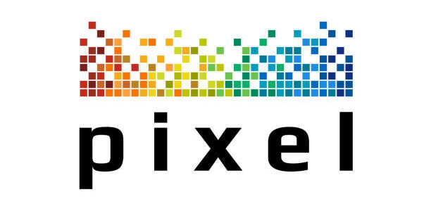 Vector abstract design template. Pixel emblem